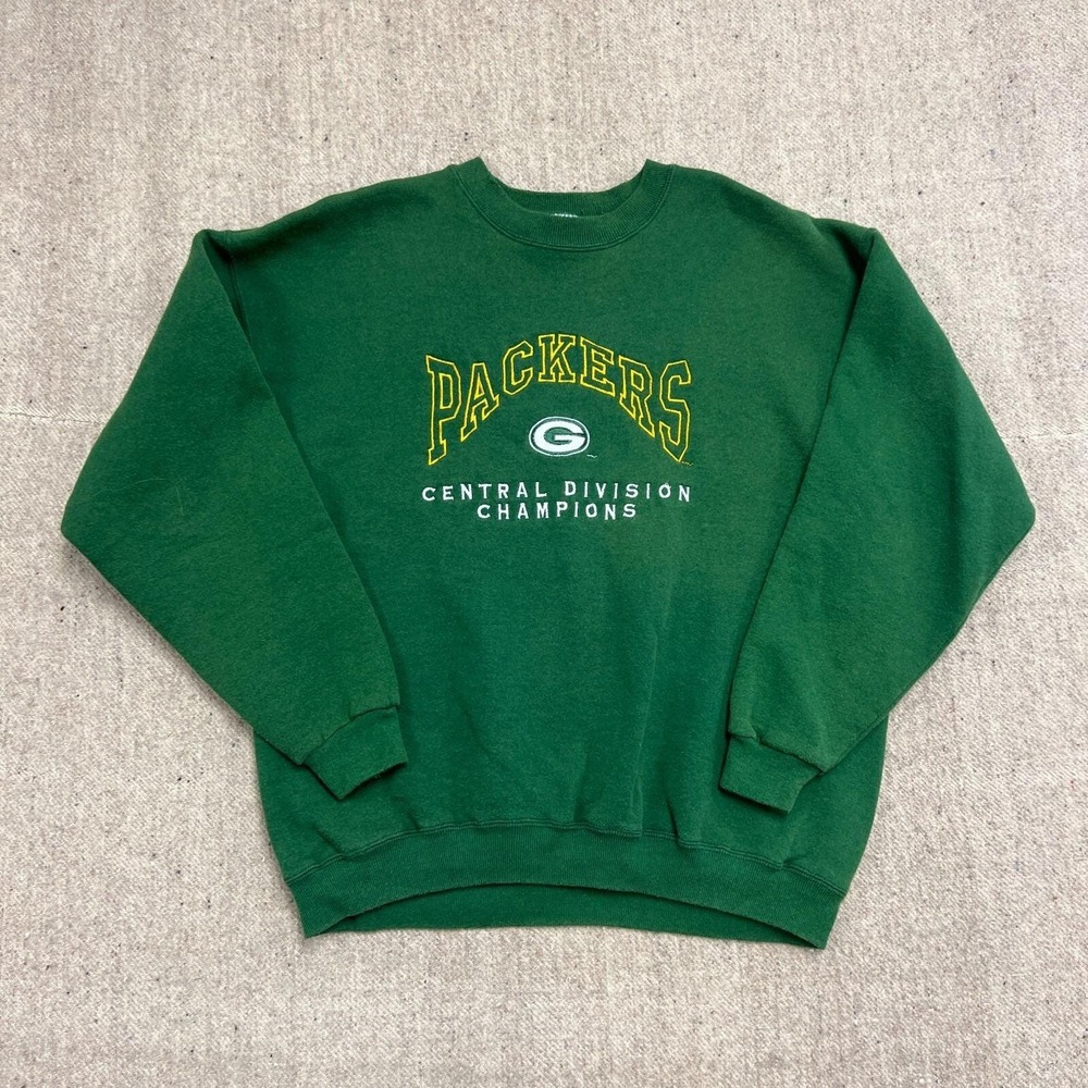 Vintage Green Bay Packers‎ Sweatshirt Mens XL Green 1990s NFL Lee